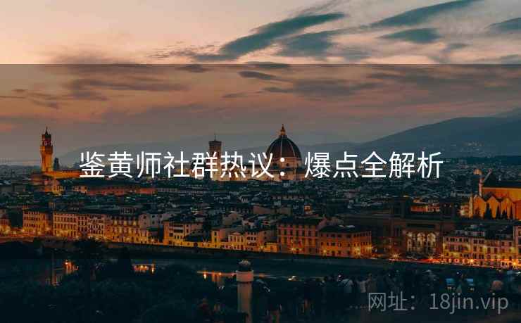 鉴黄师社群热议：爆点全解析