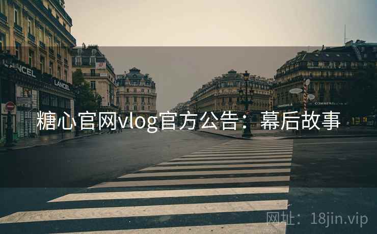糖心官网vlog官方公告：幕后故事