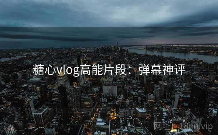 糖心vlog高能片段:弹幕神评 糖心vlog高能片段:弹幕神评
